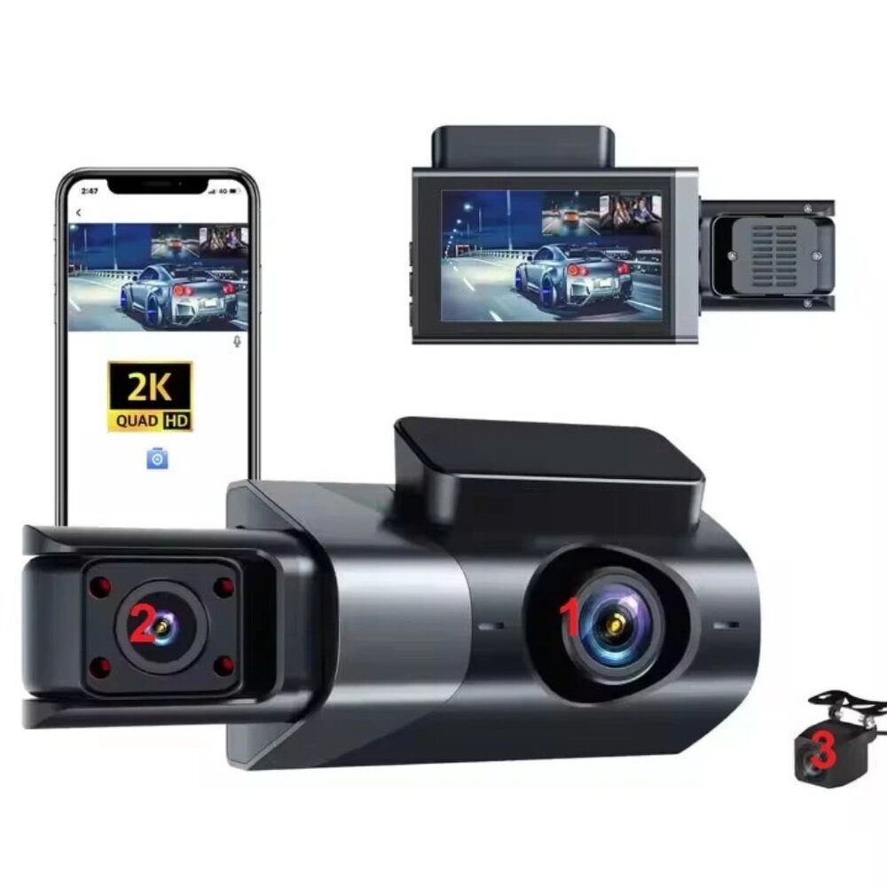 Advanced Solobesafe Dash Cam with Full Coverage & 3 Lenses